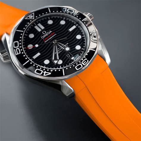 omega seamaster on strap|genuine Omega Seamaster rubber strap.